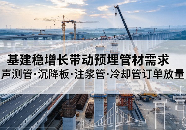 南票基建稳增长带动预埋监测管材需求，声测管、沉降板、注浆管订单持续放量